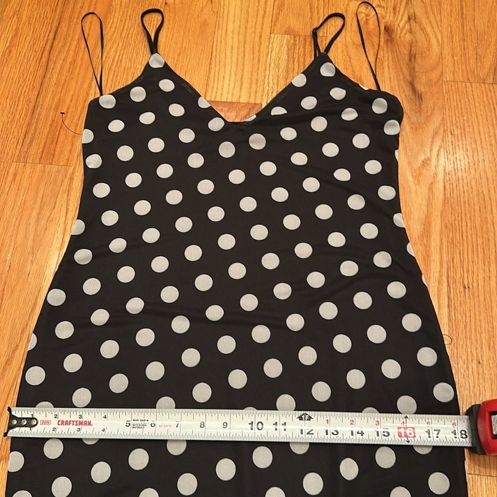 AFRM Black and White Polka Dot Spaghetti Strap Midi Dress.  Size L.  Sold out! - Picture 10 of 12